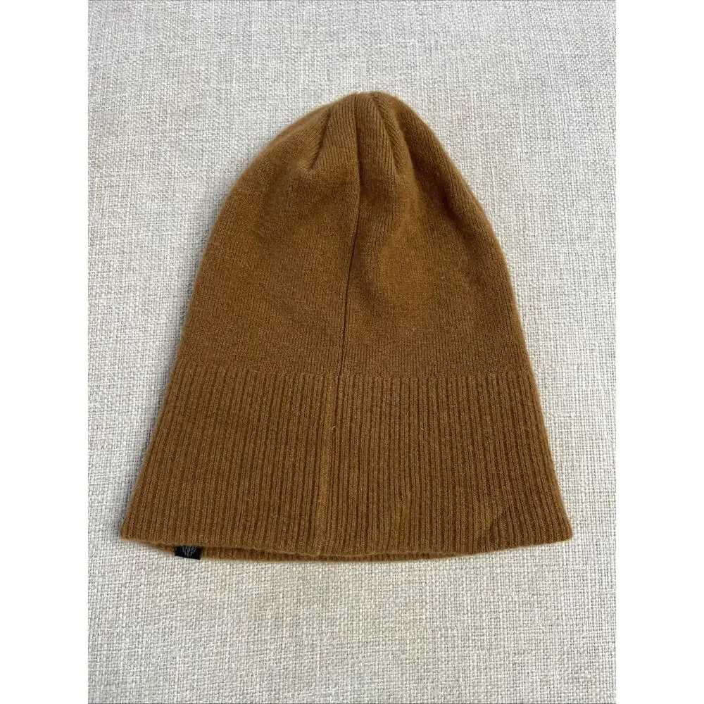 Duluth Trading Alaskan Hardgear 100% Wool Beanie Hat OS Knit Winter Camel Brown